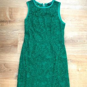 Green, armless lace dress from The Limited- size 4